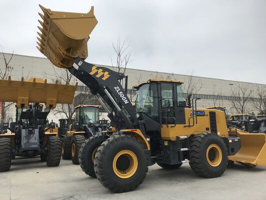 XCMG ZL50GN 5.5t tải trọng định lượng bánh xe tải với 162kW công suất định lượng và Rock Bucket cho xây dựng