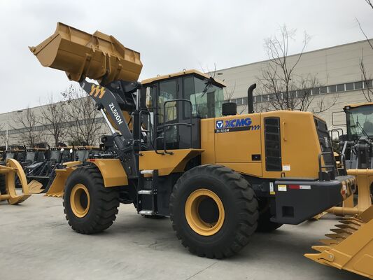 XCMG ZL50GN 5.5t tải trọng định lượng bánh xe tải với 162kW công suất định lượng và Rock Bucket cho xây dựng