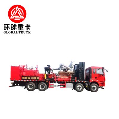 2800HP Truck Phân hạch mỏ dầu với bơm bơm áp suất cao và cấu hình ổ 8 × 6 cho khoan dầu