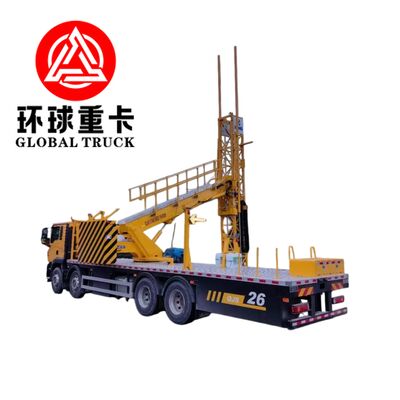 HOWO 4×2 350hp Diesel Crash Cushion Truck with Scissor Lift cho Nigeria An toàn đường bộ và bảo vệ khu vực xây dựng
