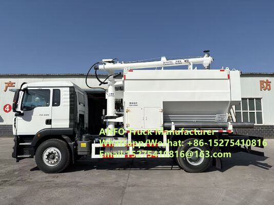 Khả năng cạnh tranh HOWO hoàn toàn mới 10/15/20/30T trộn và nạp chất nổ amoniac hạt lớn ANFO Truck Emulsion Blasting service Khoan Zambia / Zimbabwe / Tanzania / Ghana / Guinea / Namibia / Guyana