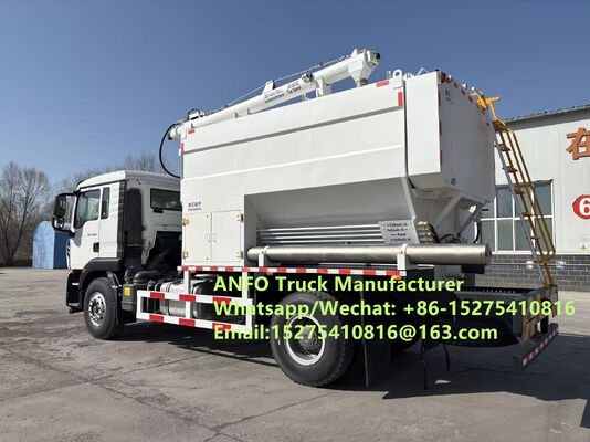 Khả năng cạnh tranh HOWO hoàn toàn mới 10/15/20/30T trộn và nạp chất nổ amoniac hạt lớn ANFO Truck Emulsion Blasting service Khoan Zambia / Zimbabwe / Tanzania / Ghana / Guinea / Namibia / Guyana