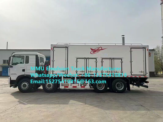 HOWO 20/25/30TON Nỗ lực pha trộn và nạp chất nổ Emulsion Bulk Explosives Truck Vehicle for wet or dry blastholes delivering high volumes of emulsion-based explosives Efficiently and safely