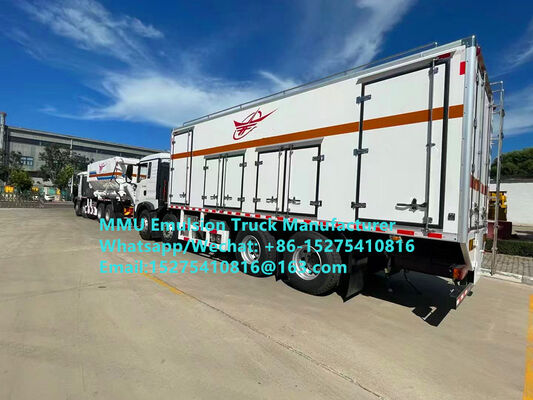 HOWO 20/25/30TON Nỗ lực pha trộn và nạp chất nổ Emulsion Bulk Explosives Truck Vehicle for wet or dry blastholes delivering high volumes of emulsion-based explosives Efficiently and safely