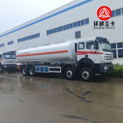 Beiben 8x8 35000L Heavy Duty Mining Fuel Tanker Truck cho vận chuyển dầu diesel ở Congo