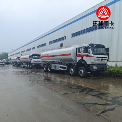 Beiben 8x8 35000L Heavy Duty Mining Fuel Tanker Truck cho vận chuyển dầu diesel ở Congo
