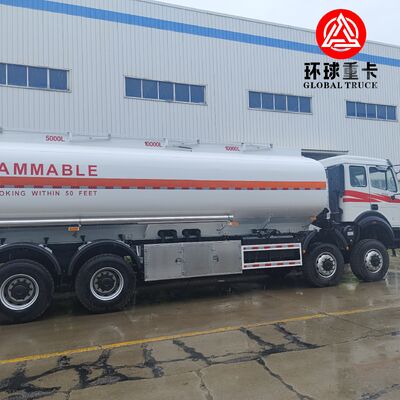 Beiben 8x8 35000L Tank Tank Truck Heavy Duty Diesel Tanker Truck cho Dự án khai thác mỏ Congo