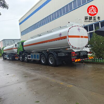 HOWO TX 8×4 Aluminum Alloy Fuel Tank Truck – SINOTRUK Fuel Bowser for Zambia Mining and Construction