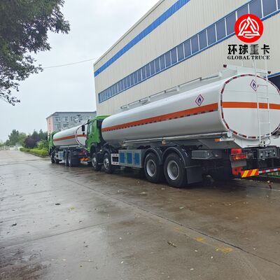 شاحنة صهريج وقود HOWO TX 8×4 من الألومنيوم – شاحنة SINOTRUK لنقل وتوزيع الوقود في الجزائر