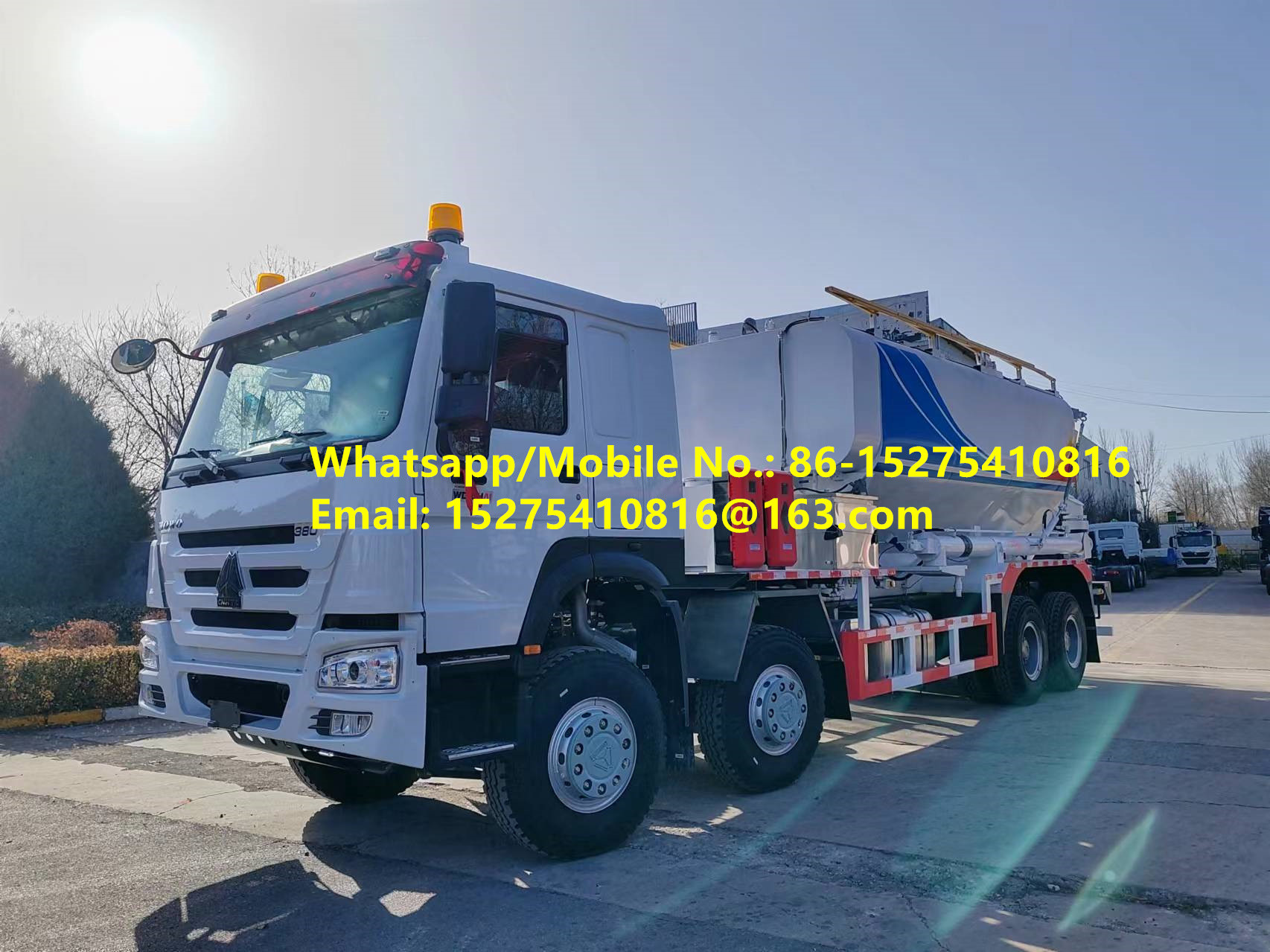 Tùy chỉnh Chất lượng tốt HOWO 15/20/25T BCLH-15 Địa điểm hỗn hợp hạt amoniac chất nổ ANFO Xe tải nhũ khí chất nổ di động Đơn vị sản xuất Mongolia уул уурхайн тэсэлгээний MEMU MMU BCLH/BCZH/BCRH