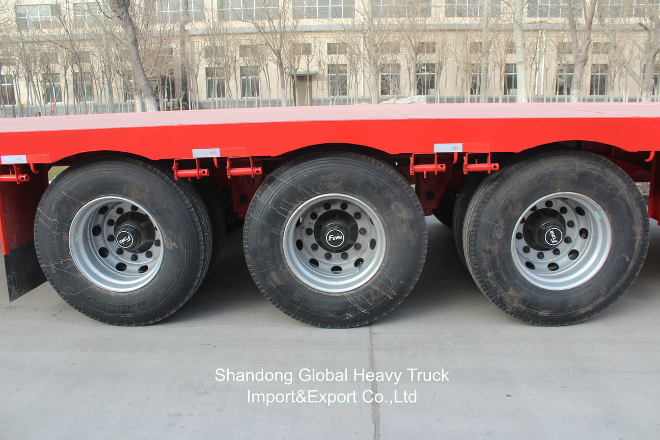 Chassis 60 tấn 3 trục 2 trục Lowboy Lowbed Lowbed Semi-trailer