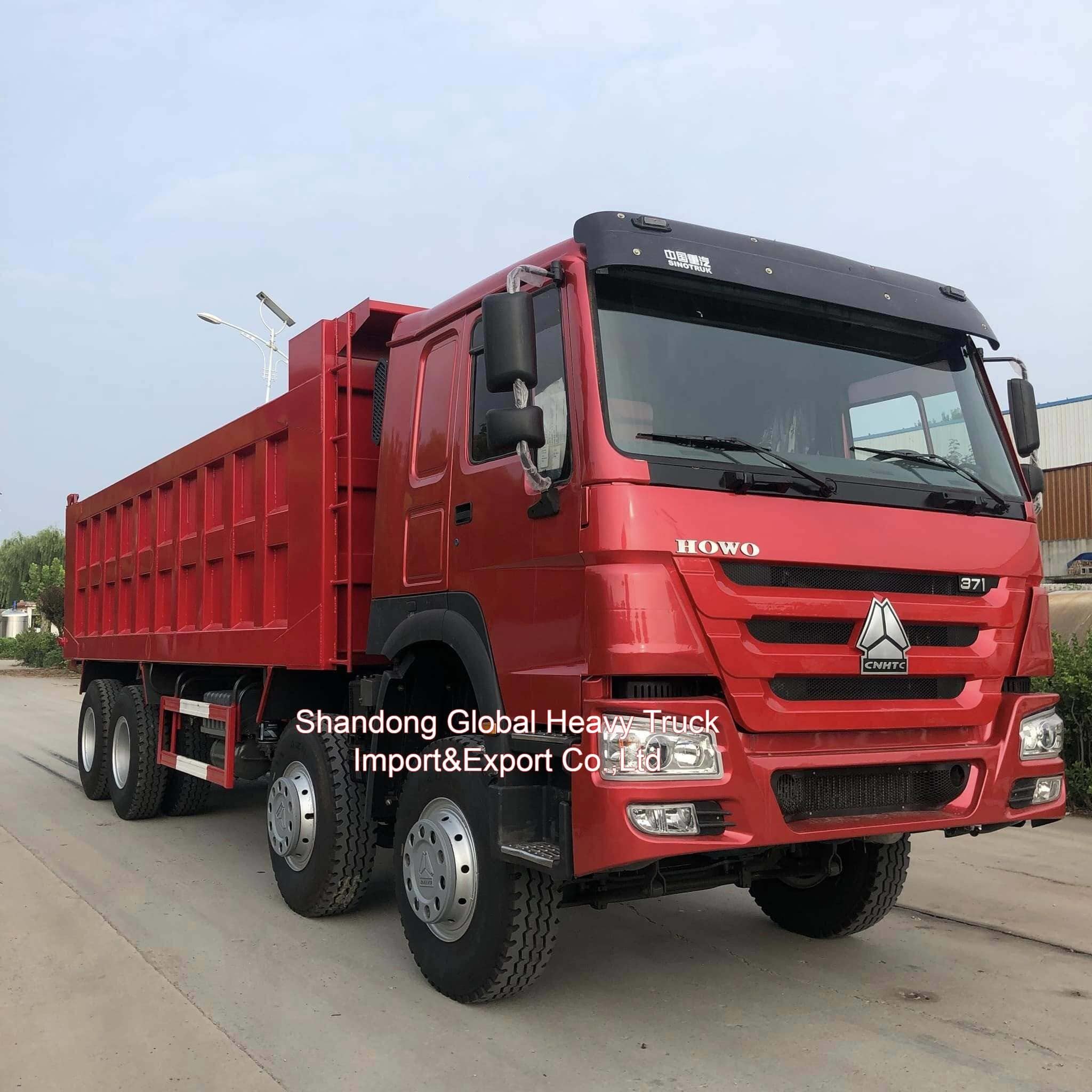 Sinotruk HOWO 380 HP 8 × 4 Dump Truck với Capacity 50t để vận chuyển vật liệu hạng nặng