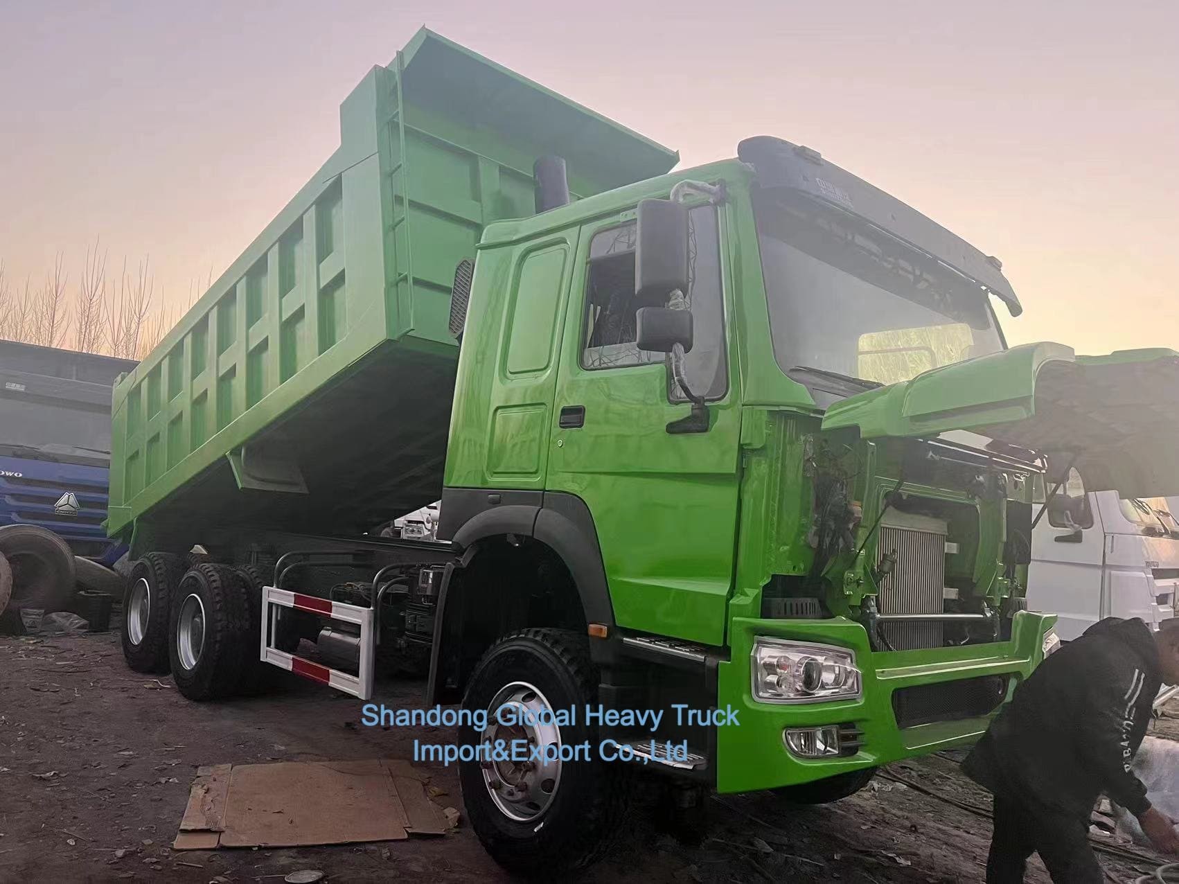 Giá rẻ Sinotruk HOWO Nx Tx Sản xuất mới sử dụng Xưởng khai thác mỏ Hàng hóa lật lật xe tải lật