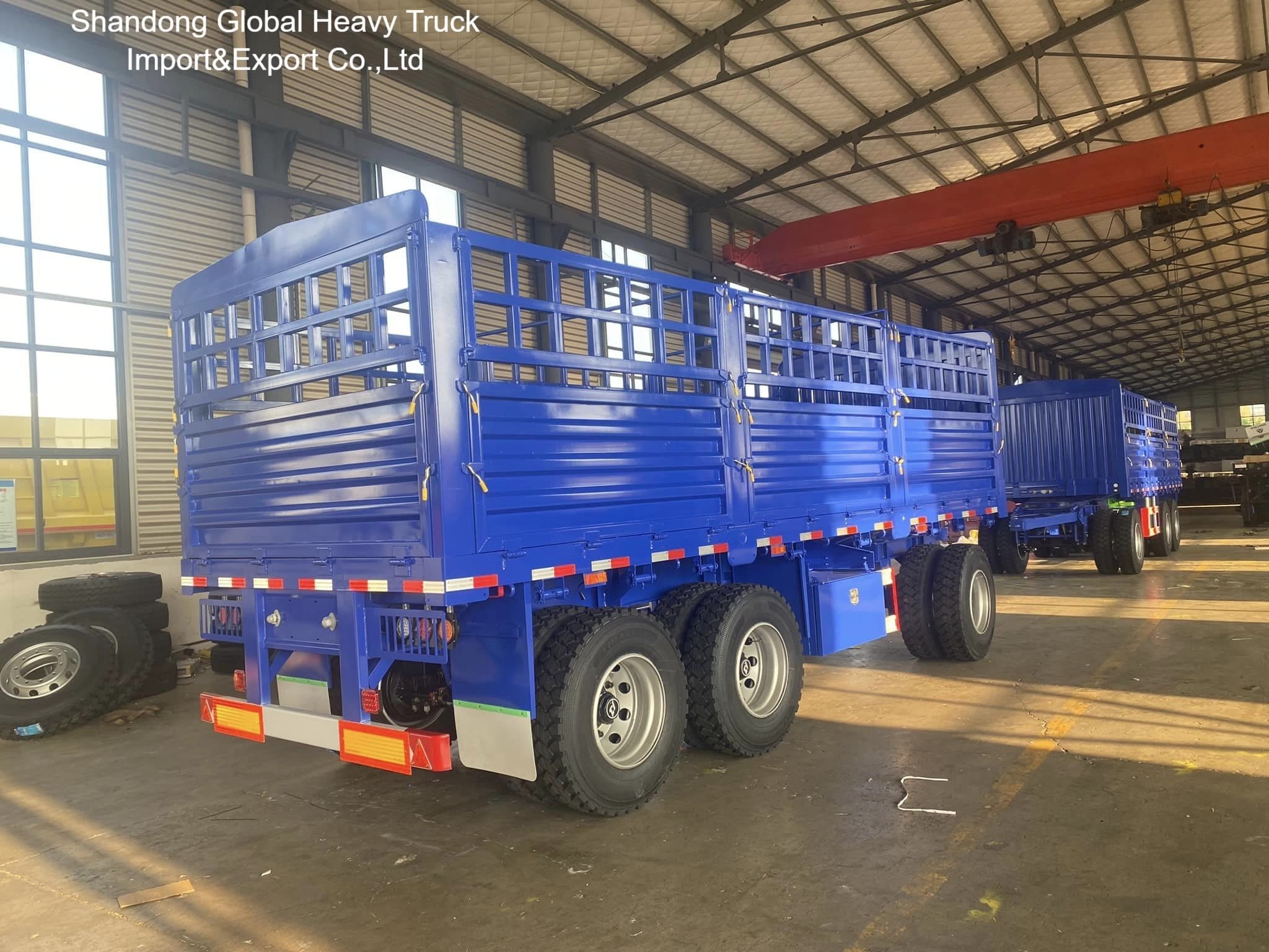 Rơ moóc bán tải 3 trục đầy đủ cho vận tải nông nghiệp và công nghiệp
