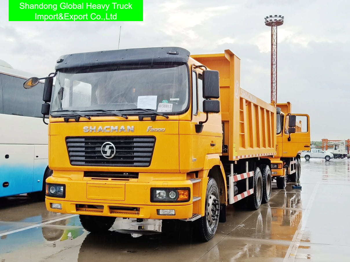 Xe ben Shacman mới hoặc đã qua sử dụng 6x4 với tiêu chuẩn khí thải Euro 2, hộp số 10 tiến và thông số kỹ thuật 8329x2490x3450mm