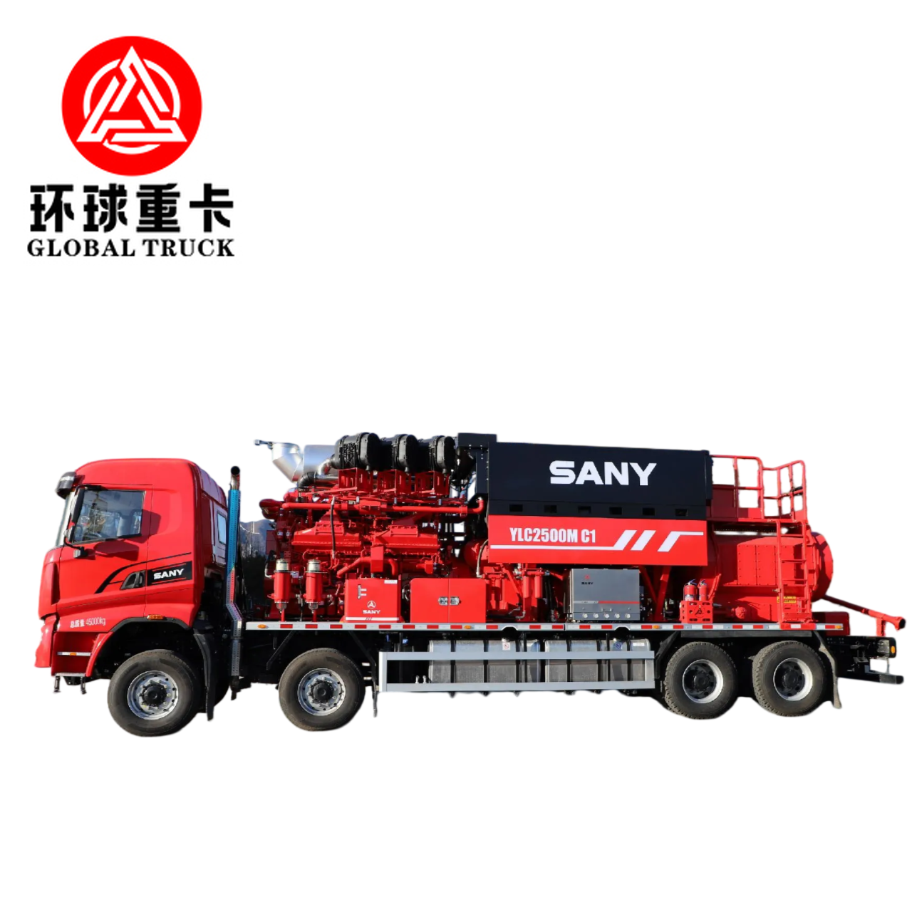 Xe tải giàn khoan dầu 2800HP với cấu hình dẫn động 8x6 và bơm pittông áp suất cao cho khoan dầu