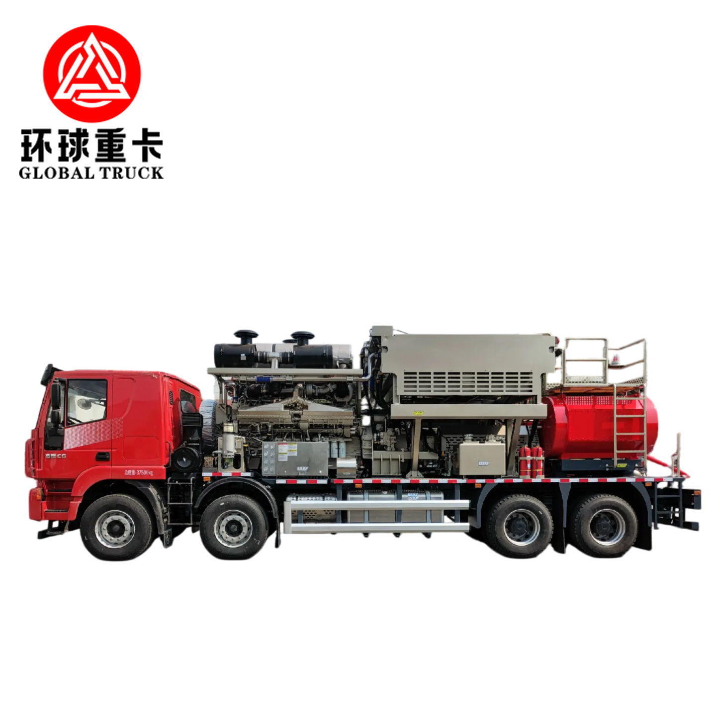 HOWO Foton Ford 8×6 Drive Wheel Euro 6 Emission Standard Fracturing Sand Tanker Truck with 1697L/Min Maximum Plunger Pump Displacement