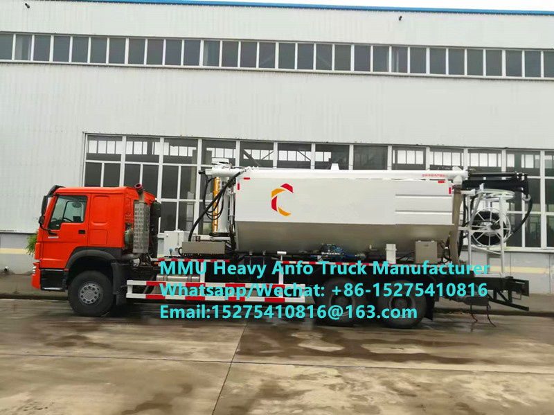 Trộn và sạc tại chỗ chất nổ dầu amoniac nặng đa chức năng Xe tải 15/20/25Ton Emulsion nặng ANFO Xe tải MMU MEMU Đối với Mông Cổ DRC CONGO PERU Ghana Dịch vụ thổi mỏ