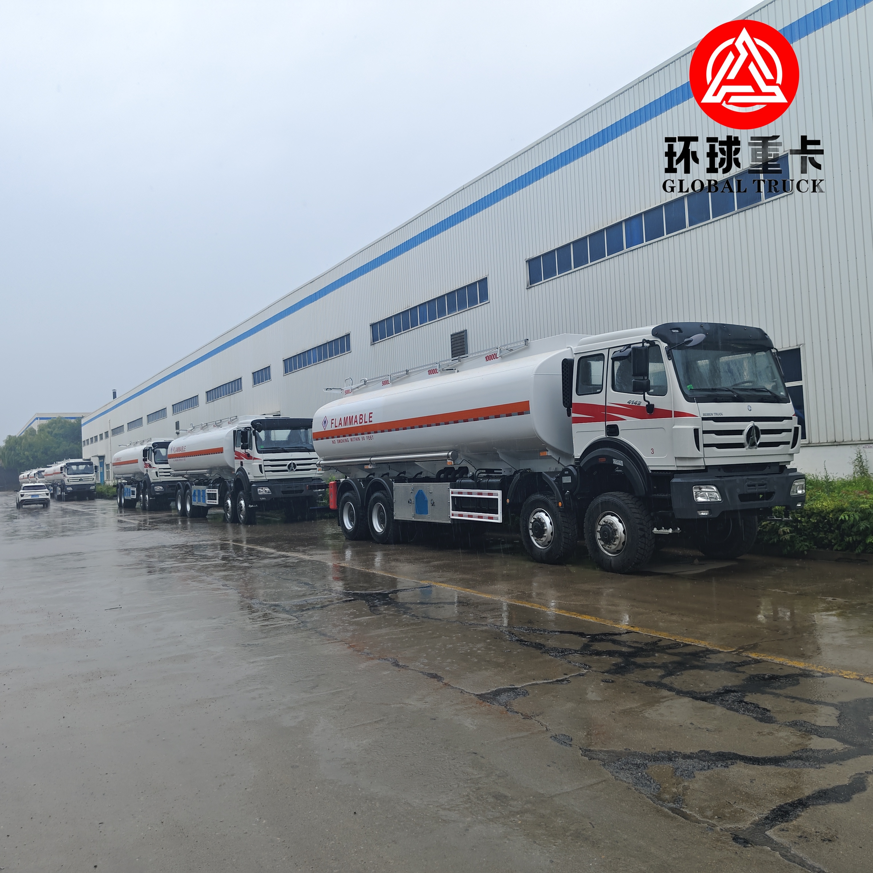 Xe bồn chở dầu diesel Beiben 8x8 35000L với khung gầm hạng nặng địa hình cho khu vực khai thác mỏ Congo