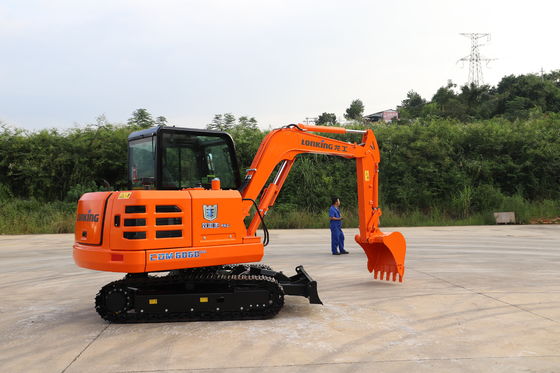Lonking 6 Ton Hydraulic Crawler Excavator với 0,5 ~ 1.0m3 Bucket Capacity và 15.4kw/2400rpm Power